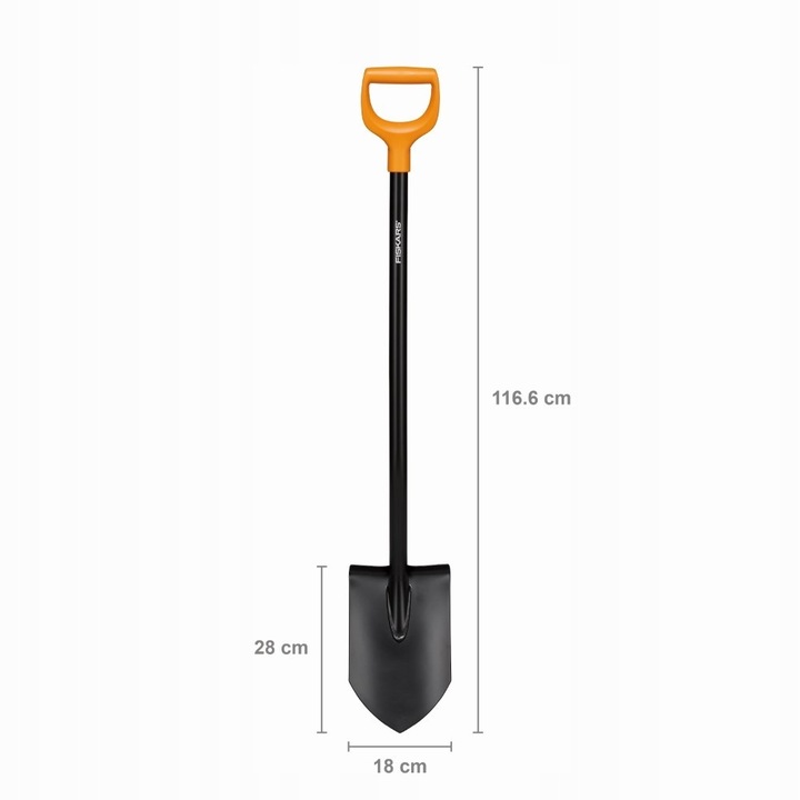 FISKARS SOLID szpadel 18x117cm OSTRY
