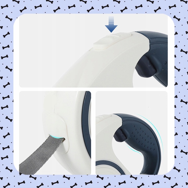 SMYCZ DLA PSA DŁUGA AUTOMATYCZNA BLOKADA ODBLASK POJEMNIK NA WOREK