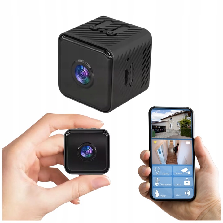 MINI KAMERA WIFI 1080P WYKRYWANIE RUCHU TRYB NOCNY PODGLĄD NA ŻYWO