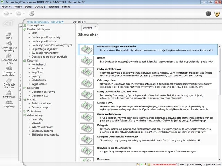 Program INSERT Rachmistrz GT