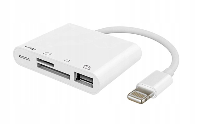 Adapter Czytnik Kart Pamięci do Apple iPhone Lightning micro SD USB 256GB