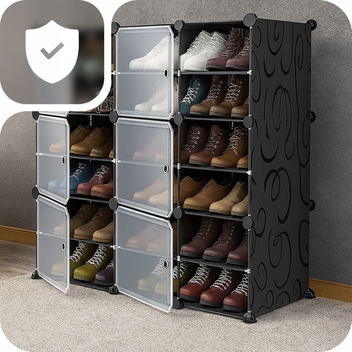 SZAFKA NA BUTY OBUWIE MODUŁOWA REGAŁ PÓŁKA 12 POZIOMÓW PUDEŁKA