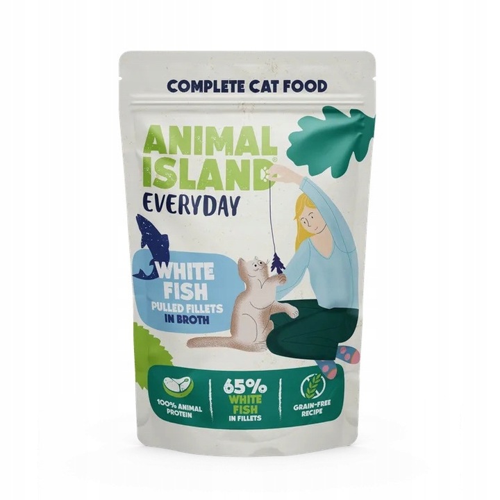 KARMA ANIMAL ISLAND BIAŁA RYBA 12X85G DLA KOTA