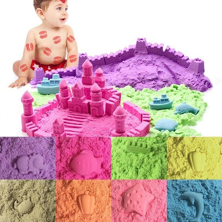 PIASEK KINETYCZNY 5 KG BASEN FOREMKI ŁOPATKA ZESTAW XXXXL SUPER PLASTYCZNY