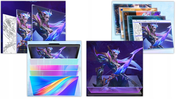 BOSTO X7 N100 + 16GB + 512GB Tablet graficzny komputer 2w1 DOTYKOWY 21,5"