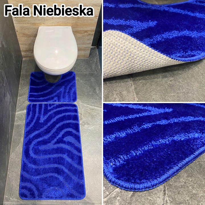 Komplet 2-częściowy dywanik łazienkowy podgumowany szybkoschnący mix wzorów