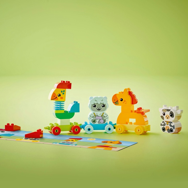 LEGO Duplo 10412 Pociąg ze zwierzątkami Koń Duże Klocki Dla 2 3 4 latka