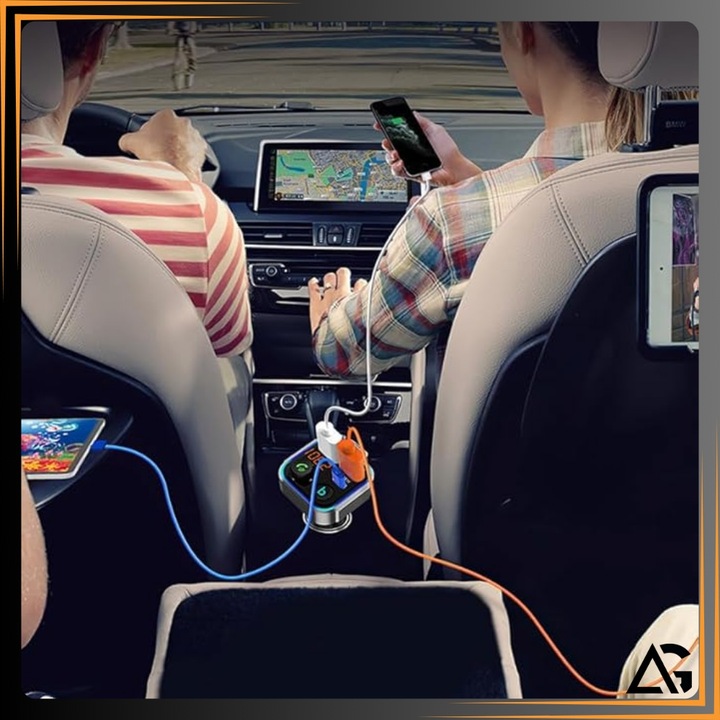 TRANSMITER BLUETOOTH SAMOCHODOWY FM 3x USB ADAPTER SZYBKA ŁADOWARKA MP3