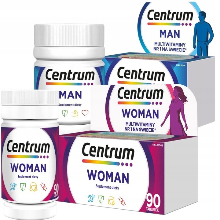 Multiwitamina Centrum Woman ONA 90 tab + Centrum MAN ON 30 tab
