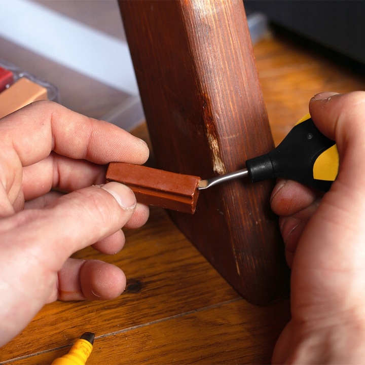 ZESTAW DO NAPRAWY MEBLI NARZĘDZIA NAPRAWCZE DO PARKIETU WOSK MARKERY