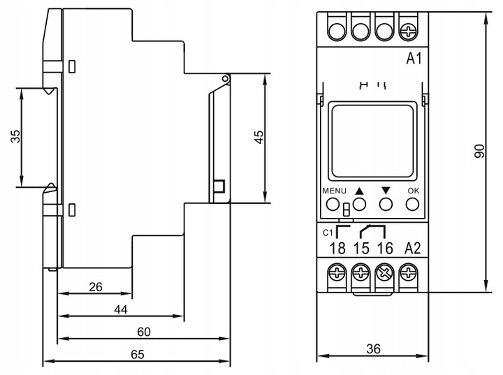 ZEGAR CZASOWY ASTRONOMICZNY PROGRAMATOR NA SZYNĘ