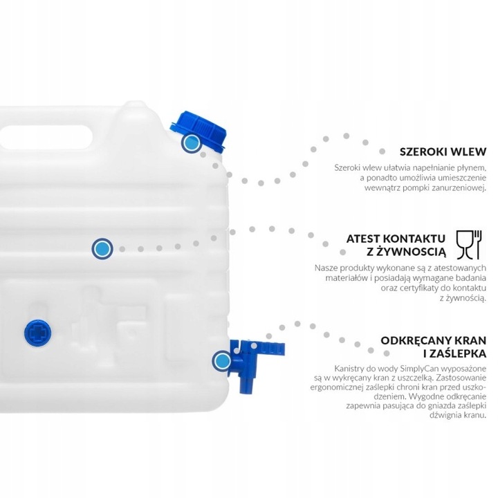 KANISTER ZBIORNIK BANIAK NA WODĘ NAPOJE 20L ATEST BAŃKA POJEMNIK 2024r.