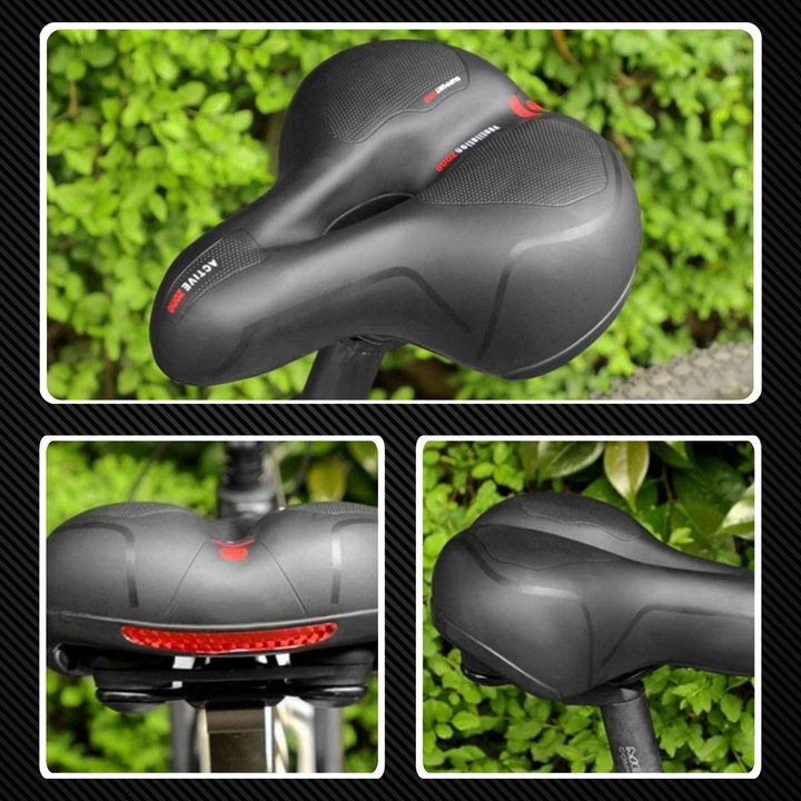 WYGODNE SIODEŁKO ROWEROWE SIODŁO SPORTOWE MIĘKKIE SZEROKIE EXTRA WENTYLACJA