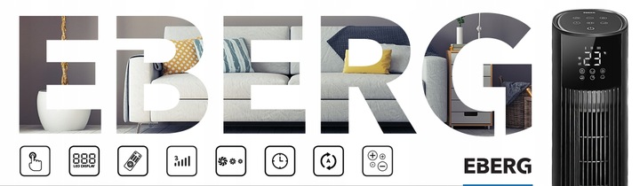 Klimator wodny klimatyzer 6w1 wentylator kolumnowy JONIZACJA WiFi + Aroma