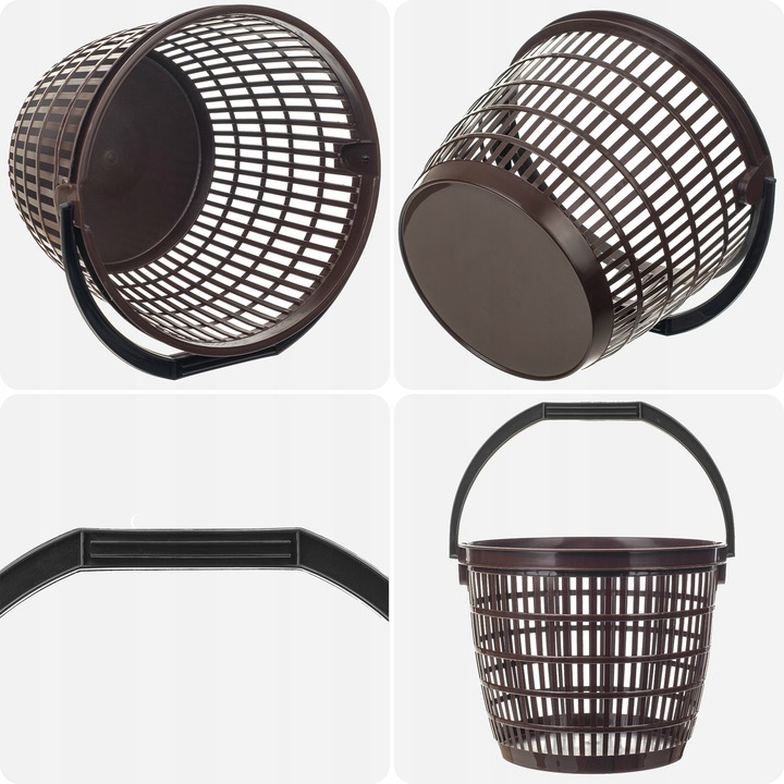 KOSZ KOSZYK NA GRZYBY ZIEMNIAKI WARZYWA OWOCE 12L DUŻY POJEMNIK UNIWERSALNY