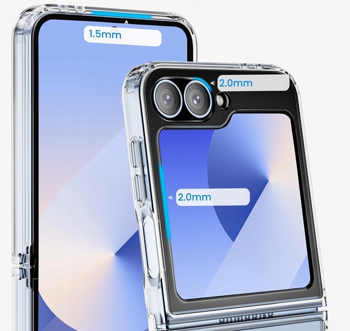 ETUI do SAMSUNG GALAXY Z FLIP 6 CLEAR ANTI-SHOCK +2X SZKŁO HARTOWANE
