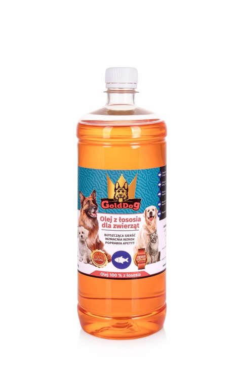 GoldDog Olej z Łososia 1l dla psa i kota