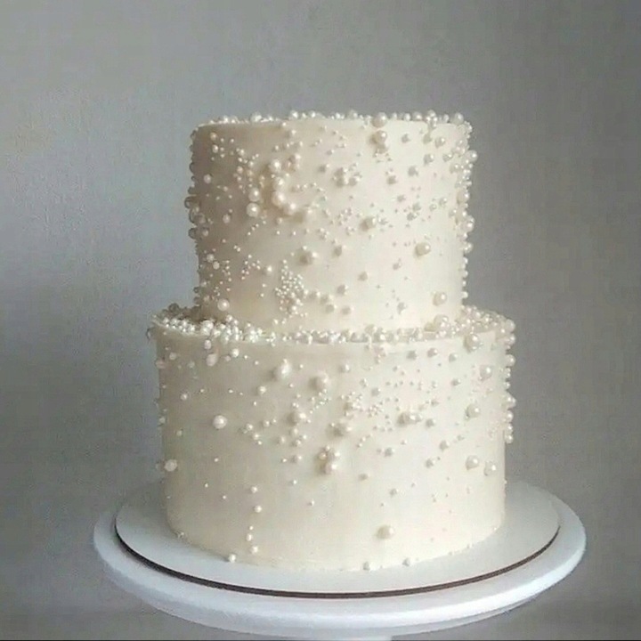 POSYPKA PERŁOWA PEREŁKI BŁYSZCZĄCE BIAŁE DUŻE 90g NA TORT KOMUNIĘ 1101