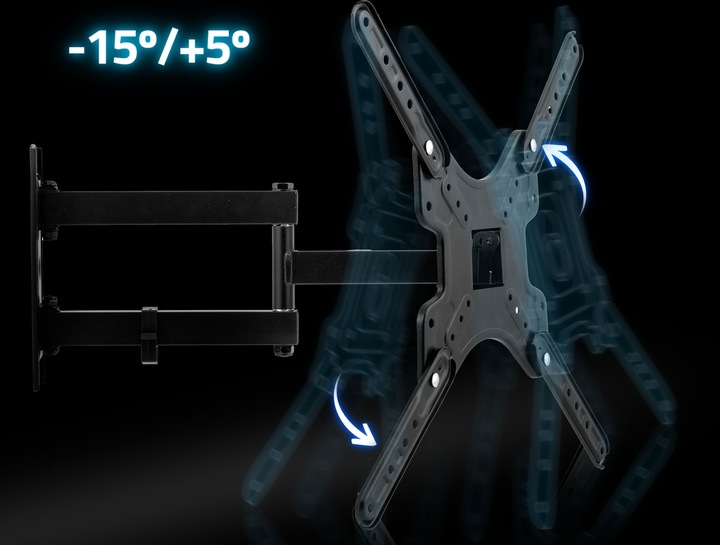 OBROTOWY UCHWYT DO TELEWIZORA ŚCIENNY Wieszak TV UNIWERSALNY 17-56