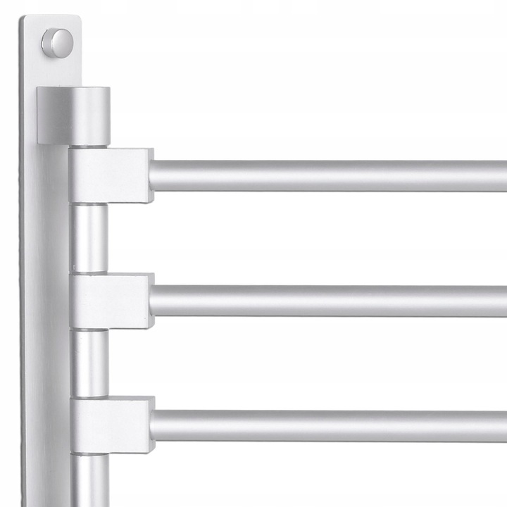 WIESZAK NA RĘCZNIKI ŁAZIENKOWY OBROTOWY SREBRNY HACZYK UCHWYT DO ŁAZIENKI