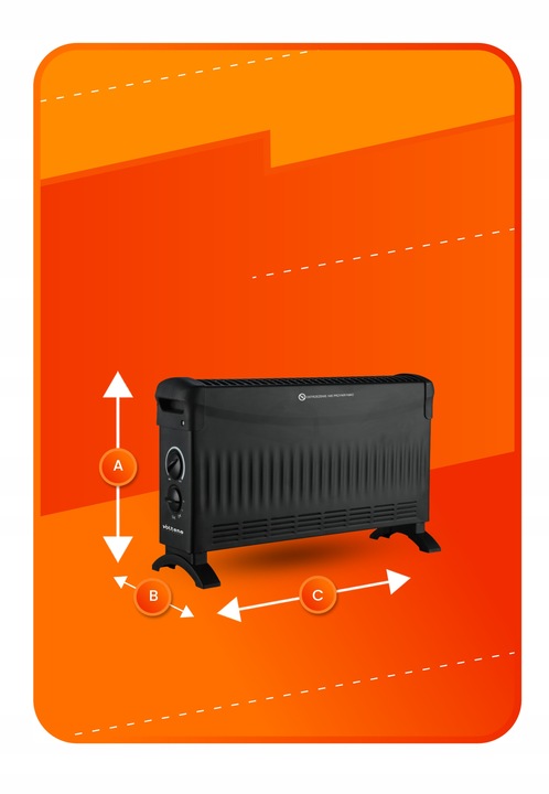 Grzejnik Elektryczny Konwektorowy 2000W Termostat Nawiew