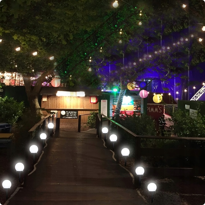 4x LAMPA SOLARNA OGRODOWA MOCNA BIAŁA KULA LED XXL