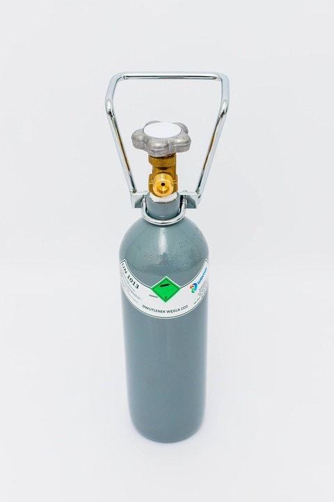 Nowa Pełna Butla Gazowa Butle 2L 1,5kg CO2 DWUTLENEK WĘGLA SPOŻYWCZY