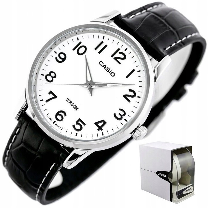 ZEGAREK MĘSKI CASIO MTP-1303L-7B skórzany czytelny cyfry + BOX