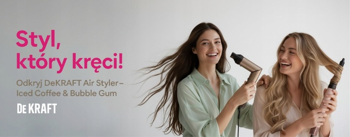 Dekraft Air Styler ICED LATTE suszarko-lokówka z jonizacją, NTC 1500W