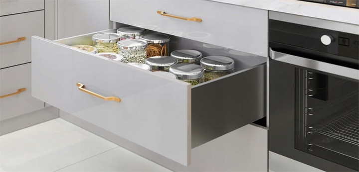 Szuflada GTV Axis PRO antracyt Bardzo Wysoka 500 H199 L500 199 3D 40kg