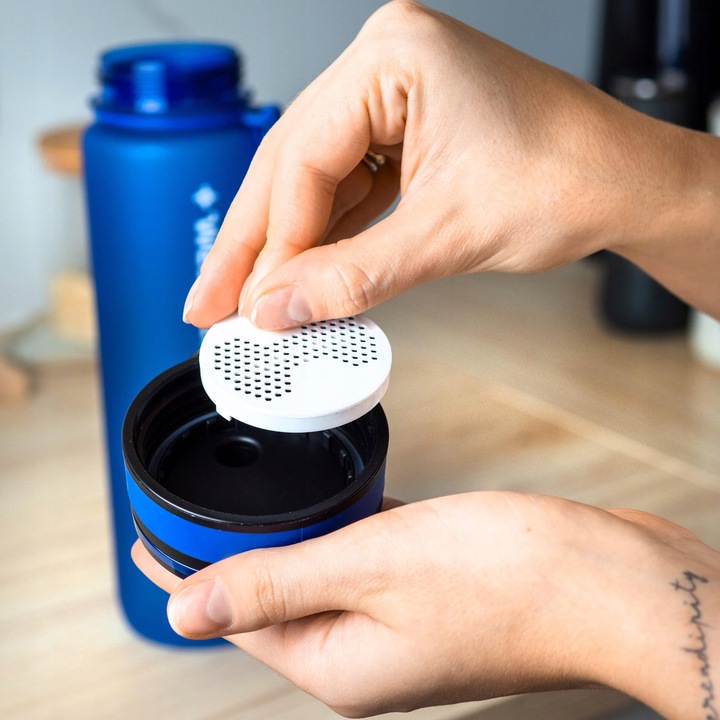 Butelka filtrująca Wessper 1L motywacyjna ustnik + filtr | Bidon na