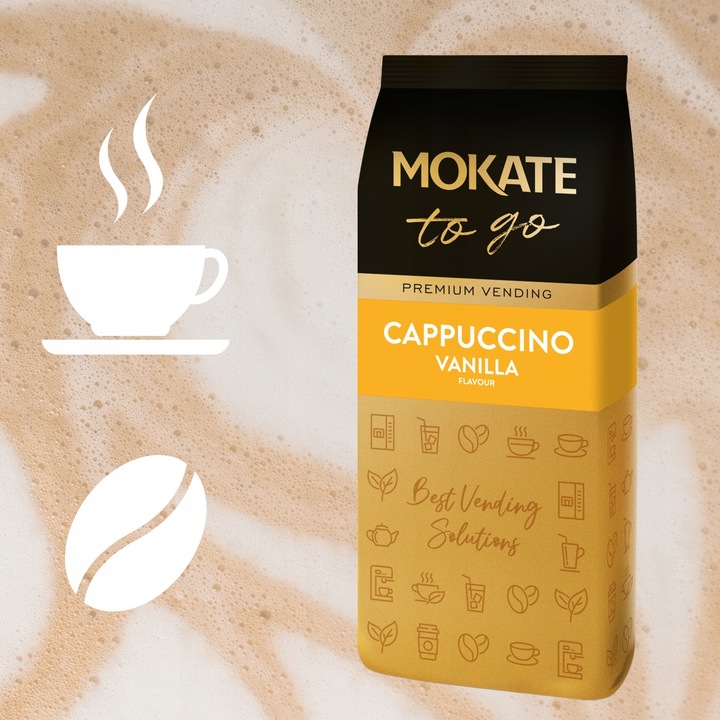 Napój Kawowy Kawa Cappuccino Waniliowe 1KG Puszysta Pianka Vending Mokate
