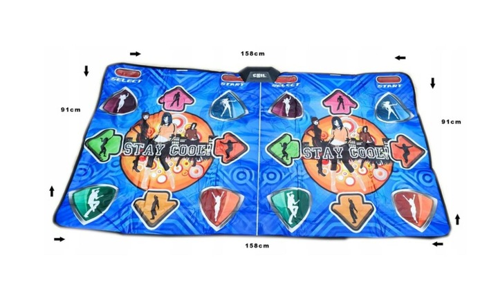 MATA MUZYCZNA PODWÓJNA TAŃCZENIA HDMI BEZPRZEWODOWA DLA DZIECI 32BIT 6W1 TV