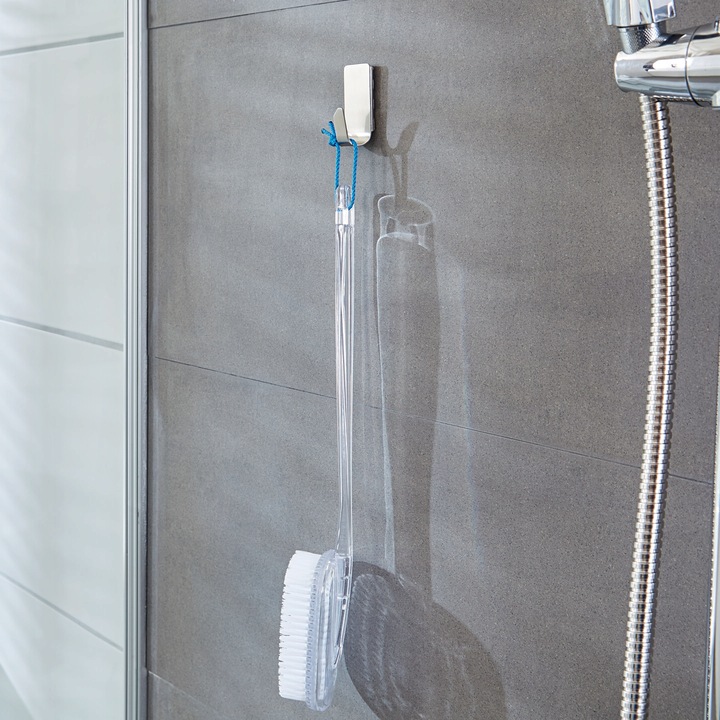 Haczyk Samoprzylepny Tesa Powerstrips Do Łazienki Metalowy Srebrny 2