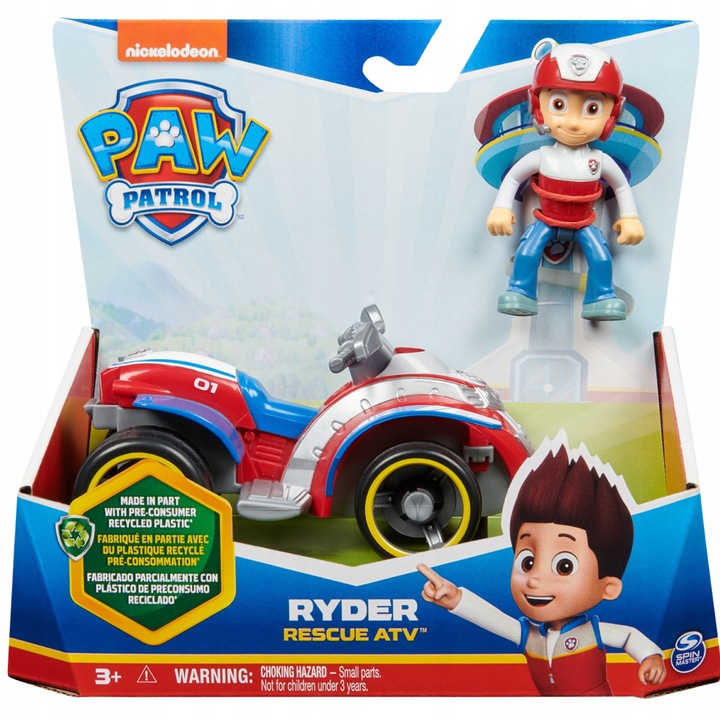 PSI PATROL FIGURKA RYDER + QUAD POJAZD RATUNKOWY