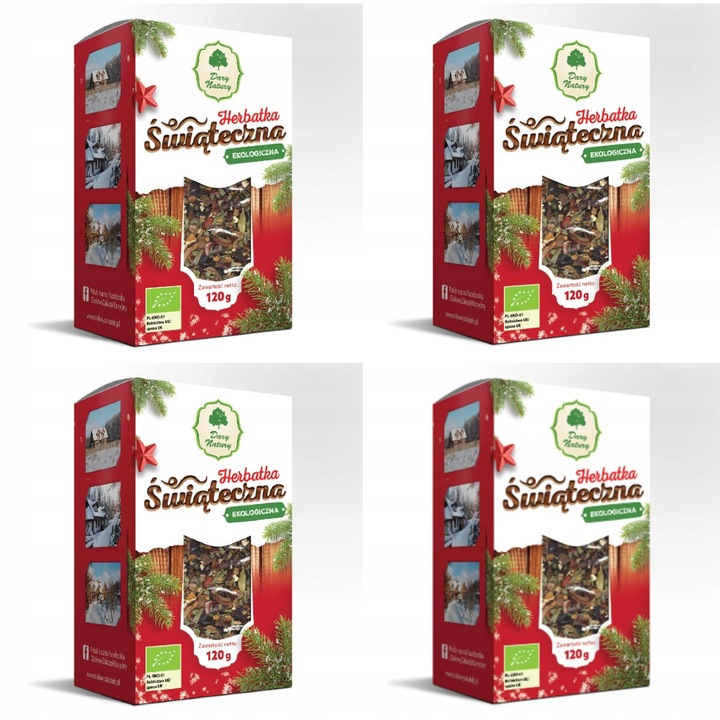 Dary Natury Ekologiczna herbatka świąteczna 4x120g
