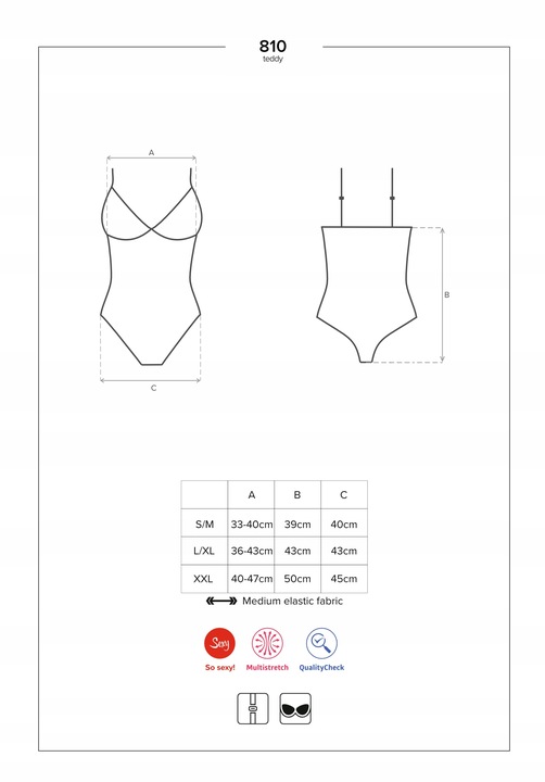 Obsessive body 810-TED czarny 2XL