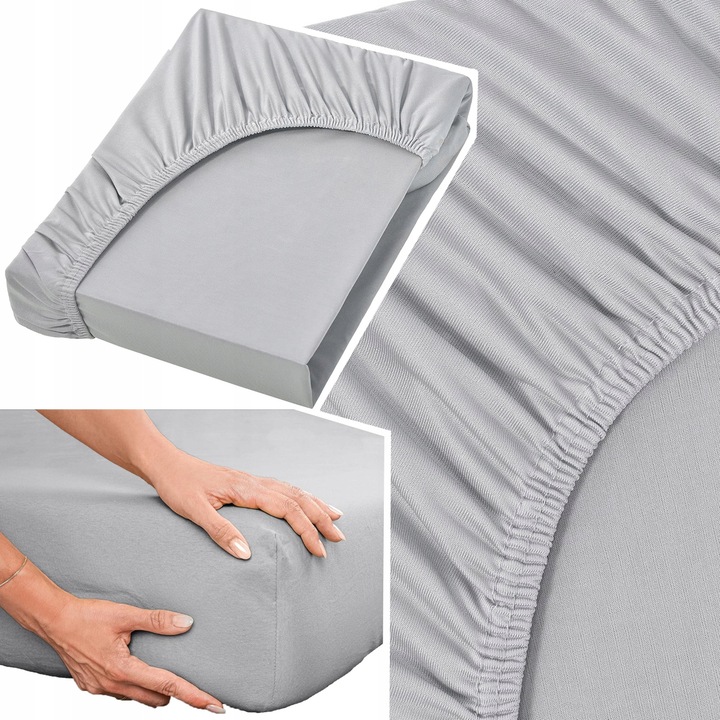 Prześcieradło 100% Bawełna CZESANA 240x220 + 30cm z GUMKĄ na wysoki