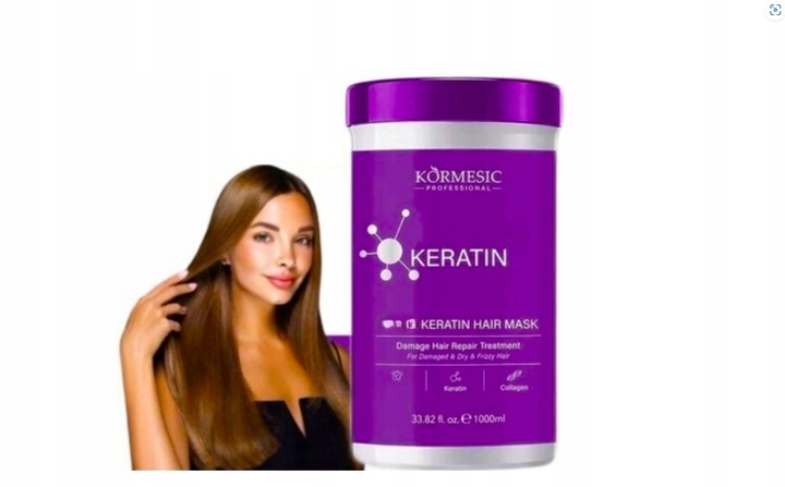 Maska do Włosów z Keratyną, Kolagenem i Kormesic 1000ml