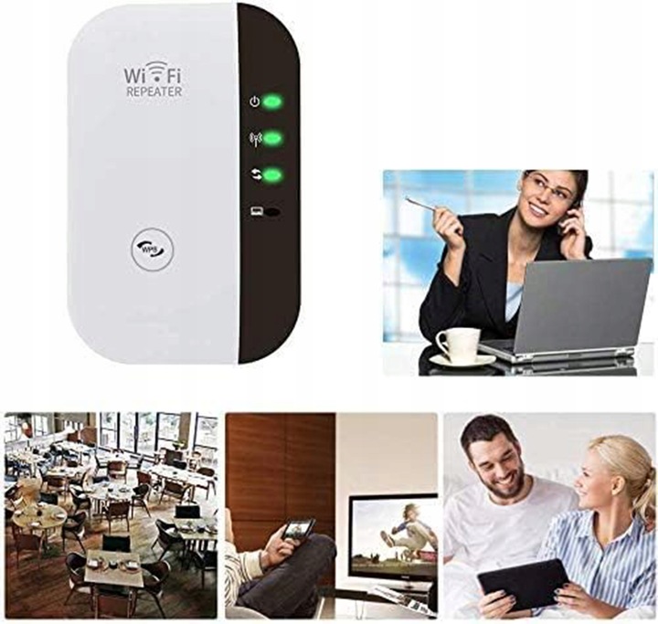 Wzmacniacz sygnału Wi-FI Mocny Repeater Access Point Router 300 Mb/s 2.4GHz