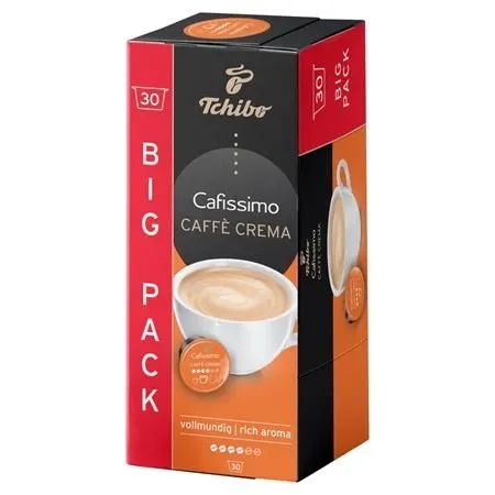 TCHIBO CAFISSIMO CAFFE CREMA VOLLMUNDIG 30 kapsli