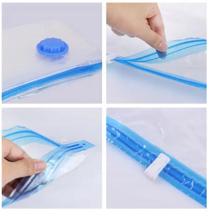 WORKI PRÓŻNIOWE Na Ubrania Pościel Torby, ZESTAW 10 SZTUK + POMPKA