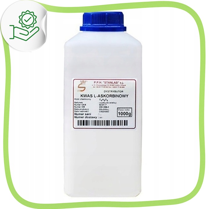 Kwas L-askorbinowy CZDA Witamina C czysta Stanlab suplement jakość 1