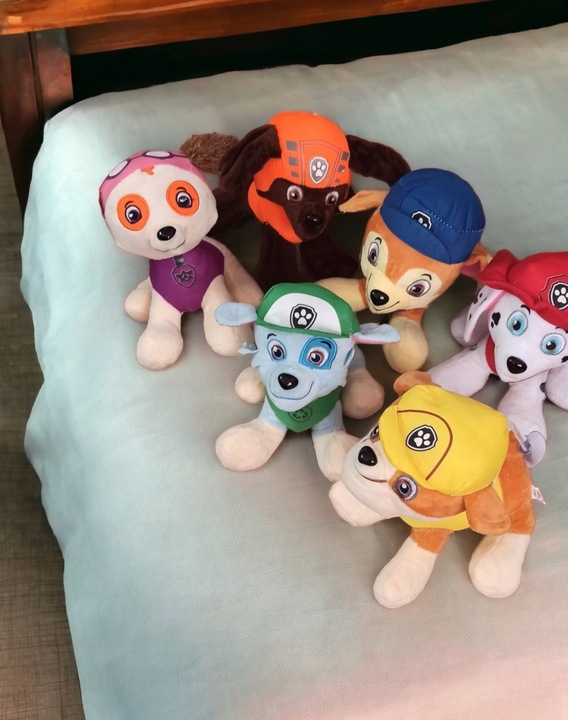 Patrol Marhsal Chase Zuma Sky Everest Rubble ZESTAW MASKOTKA PLUSZAK PIESKI