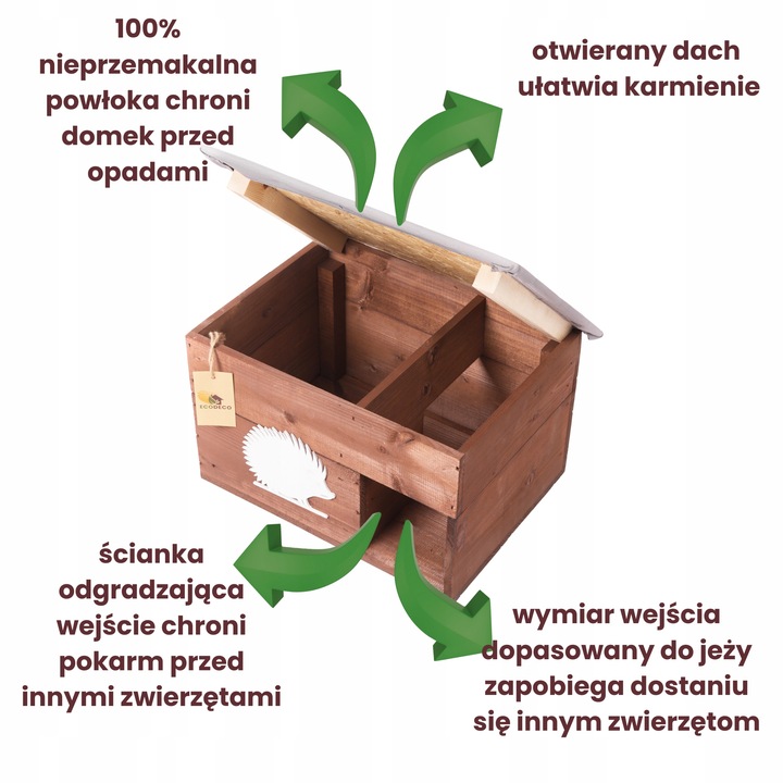 Domek dom dla Jeża jeży DREWNIANY budka dom legowisko producent XXL