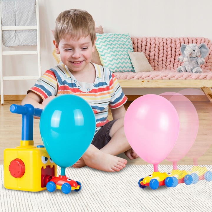 AUTO WYRZUTNIA BALONOWA BALONÓW RAKIET SAMOCHÓD AERODYNAMICZNY POMPKA