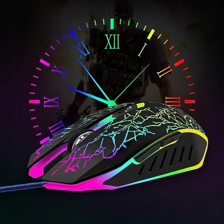 KLAWIATURA MYSZKA PODKŁADKA GAMINGOWA PODŚWIETLENIE PROFESJONALNY ZESTAW