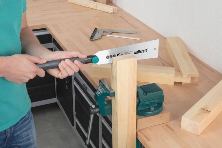 WOLFCRAFT Piła japońska do drewna listw 240mm dwustronna precyzyjna