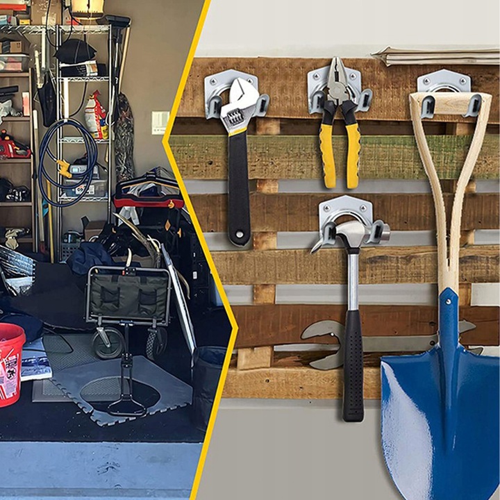 WIESZAKI POJEDYNCZE NA NARZĘDZIA ogrodowe do garażu wieszak uchwyt 20