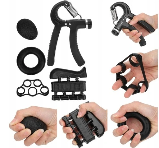 ŚCISKACZ DO RĄK TRENER DŁONI PALCÓW ZESTAW REHABILITACJYJNY REGULACJA